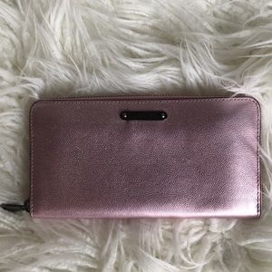 Rebecca Minkoff metallic pink wallet